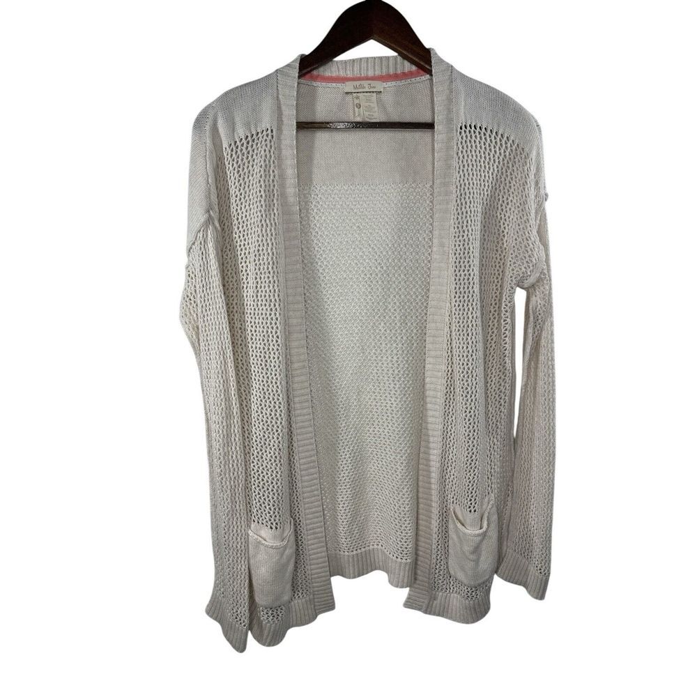 Matilda Jane Womens‎ Cardigan Sweater Ivory Cream Size S Crochet Boho